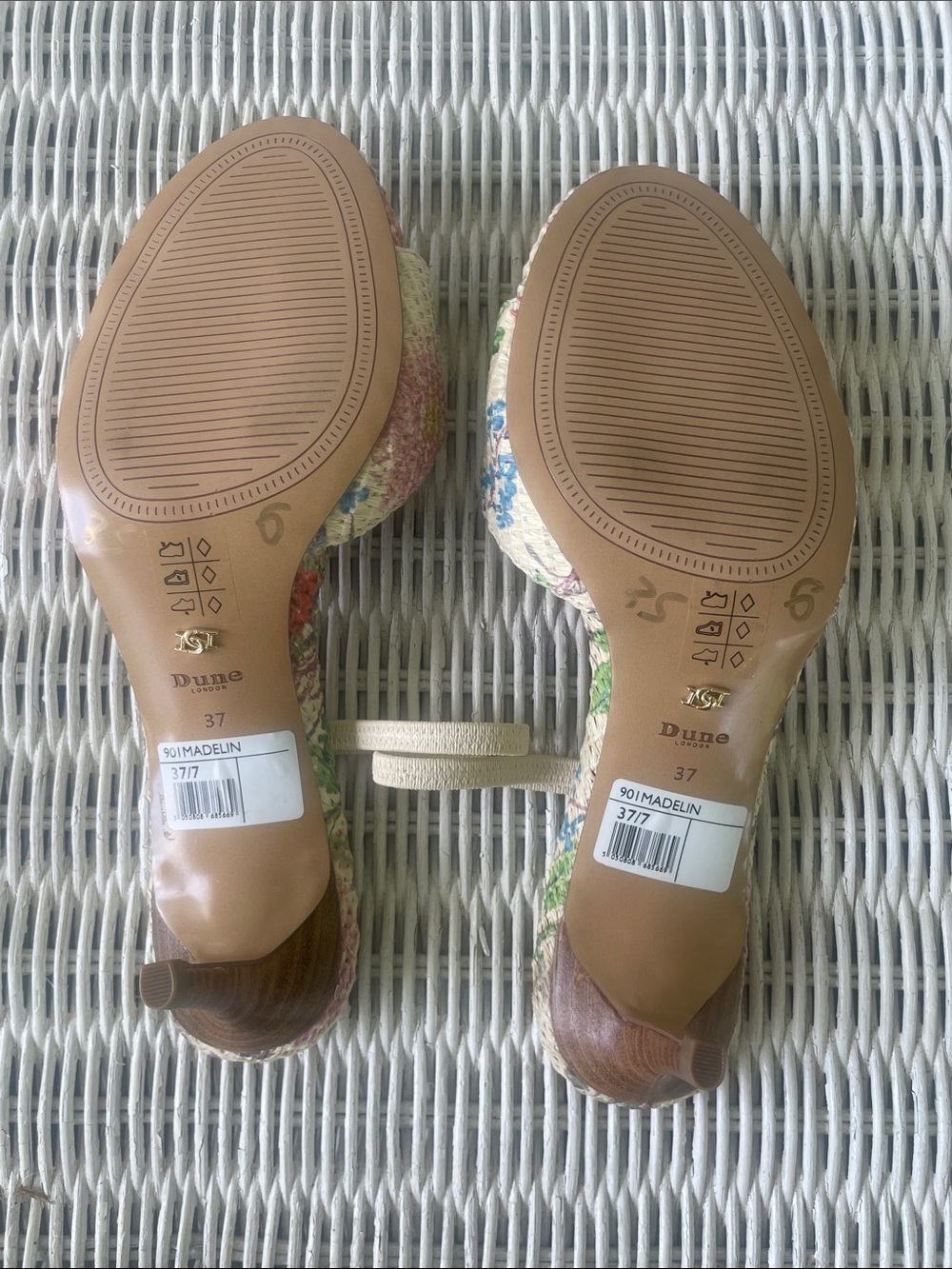 New Dune London Raffia Floral Sandal size US 7/ EU 37 - Picture 12 of 13